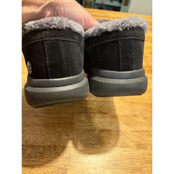 FitVille Recovery Orthopedic Suede Comfort Slipper Slip-On Black Diabetic 13W - Picture 9 of 10